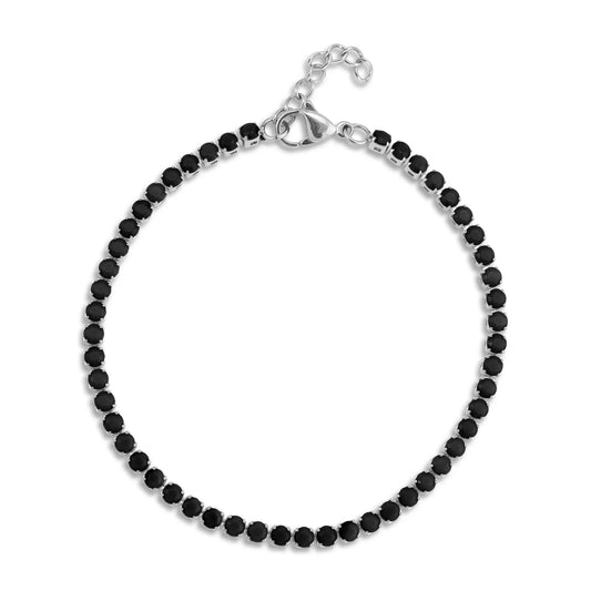 Tennis Bracelet (Jet Black) - PICK N MIX - Stainless Steel