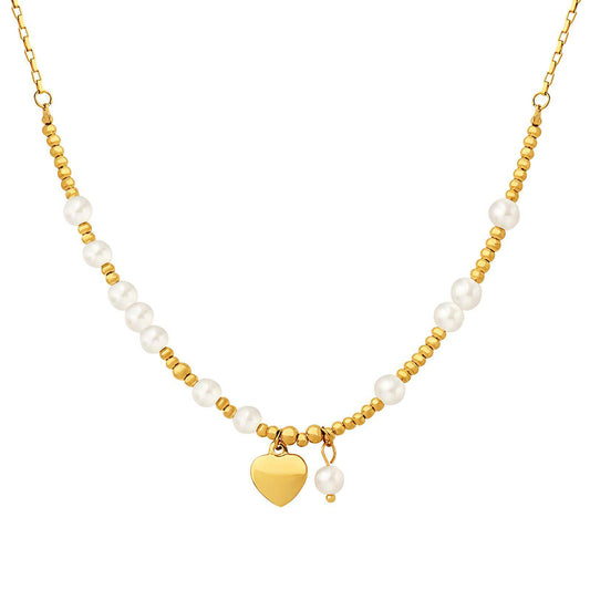 18K gold plated Stainless steel  Heart necklace