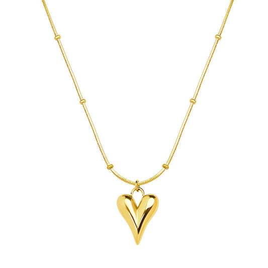 18K gold plated Stainless steel  Heart necklace