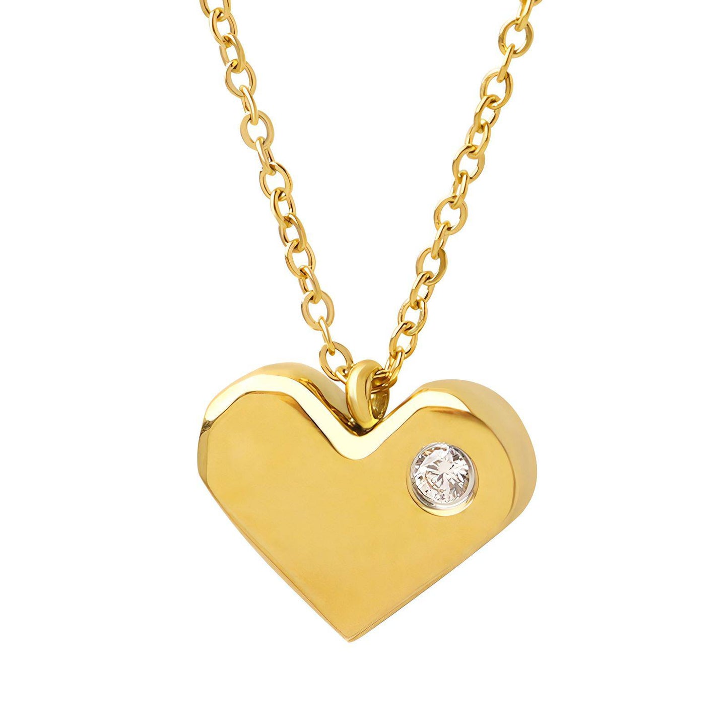 18K gold plated Stainless steel  Heart necklace