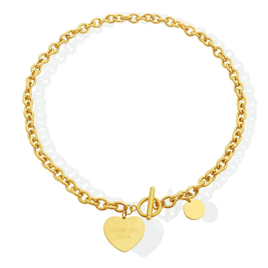 18K gold plated Stainless steel  Heart necklace