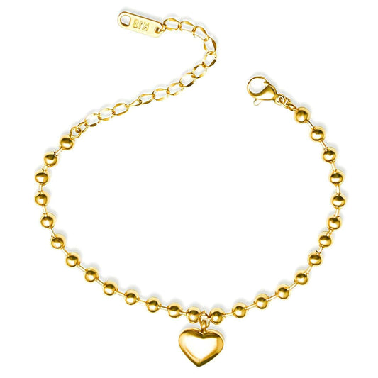 18K gold plated Stainless steel  Heart bracelet