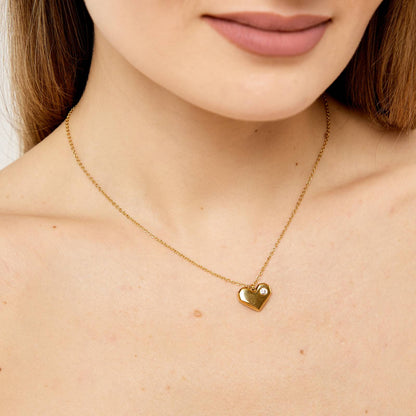 18K gold plated Stainless steel  Heart necklace