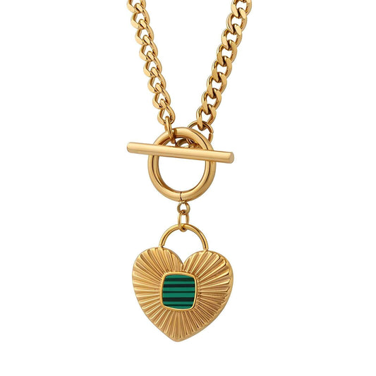 18K gold plated Stainless steel  Heart necklace