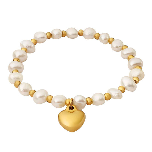 18K gold plated Stainless steel  Heart bracelet