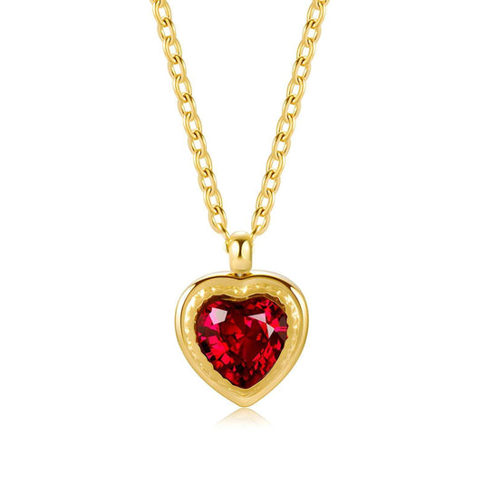 18K gold plated Stainless steel  Heart necklace